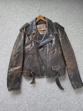 Vintage Amerikanische Motorräder Fly Jacket – Genuine Leather Motorcycle Jacket